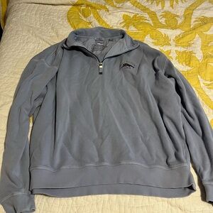 Tommy Bahama Men's Light Gray Zip-Up Sweater